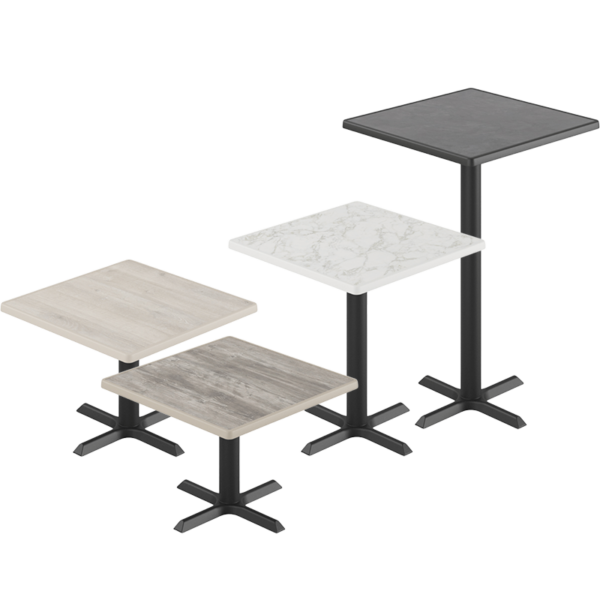 Ferrea bord med fyrkantig 70×70 cm skiva