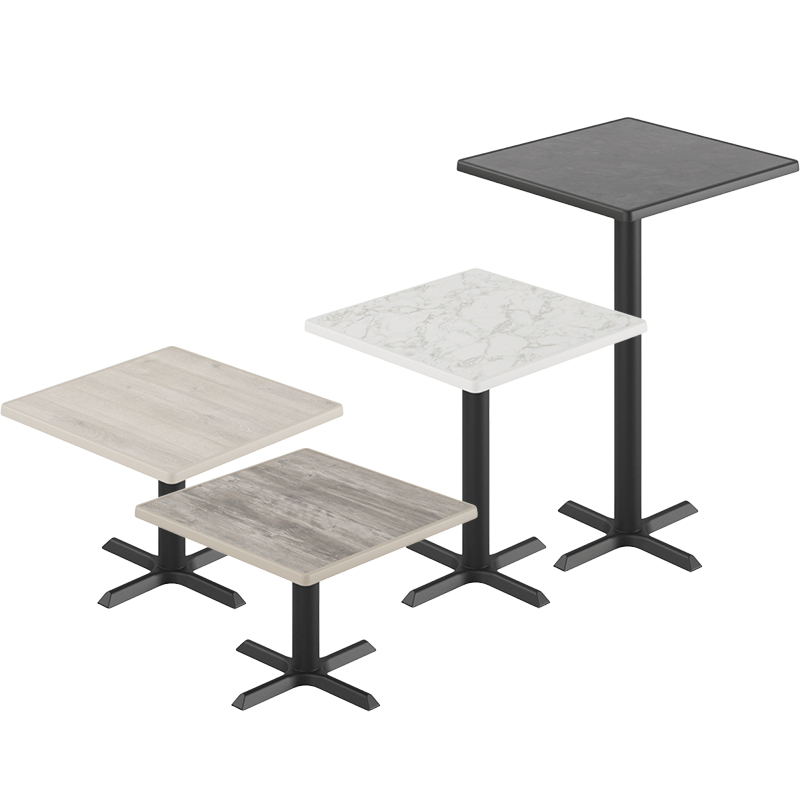 Ferrea bord med fyrkantig 70×70 cm skiva