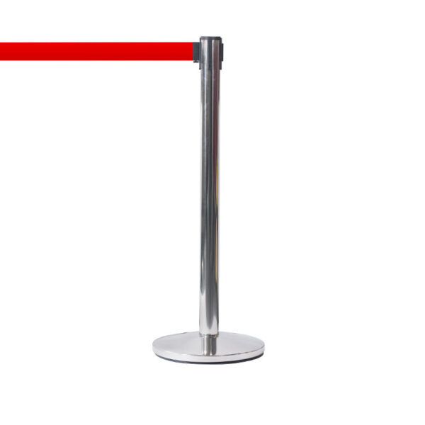 Royal Basic Rostfri stolpe med rött band 3m