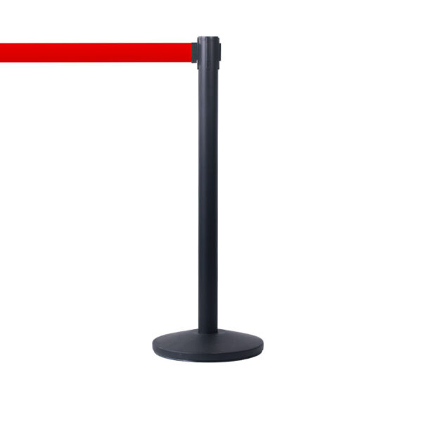 Royal Basic Svart stolpe med rött band 3m