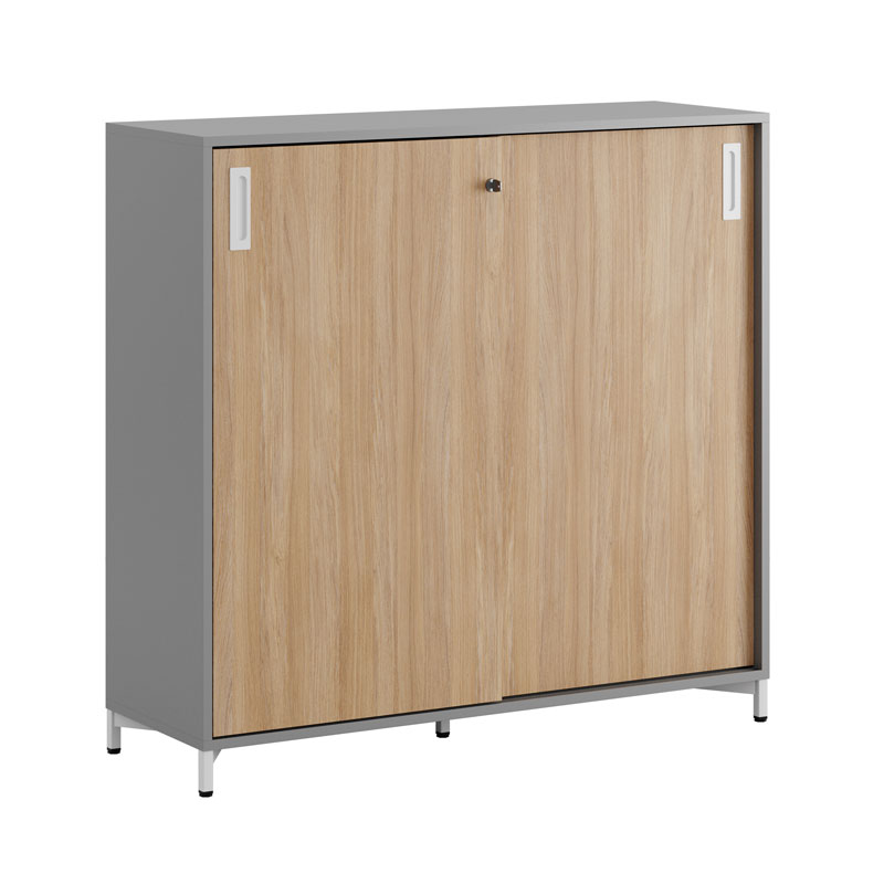 Skjutdörrskåp 120x40x107,5cm Grå stomme/urban oak dörrar